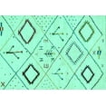 thumbnail image 1 of Ahgly Company Indoor Rectangle Solid Turquoise Blue Modern Area Rugs, 4' x 6', 1 of 4