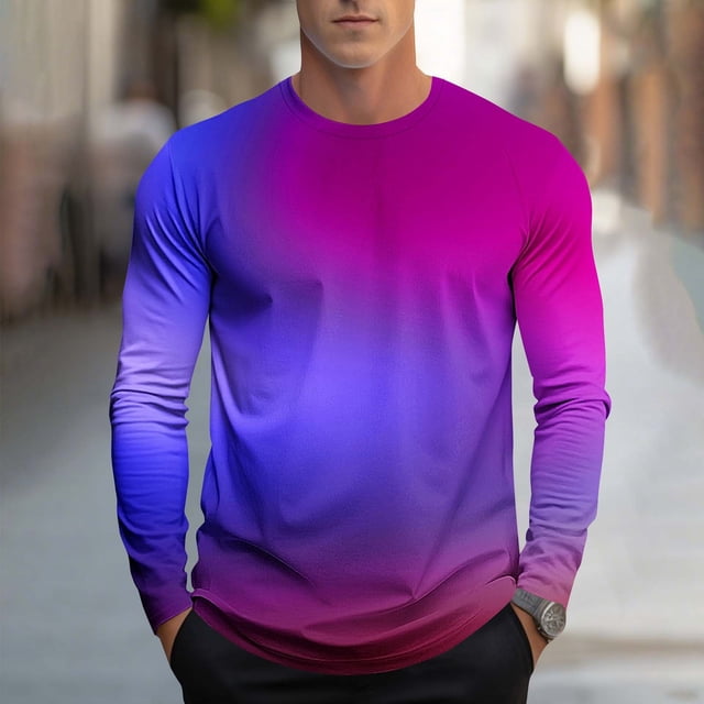 Blusas y camisas de manga larga con cuello redondo, moda casual para hombre, estampado deportivo, blusas de manga larga con cuello redondo, camisas para hombre, blusa de poliéster