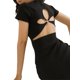 thumbnail image 3 of Sunloudy Mini vestido ajustado para mujer, manga corta, cuello redondo, parte trasera hueca, vestido de camiseta Sunloudy  moda, 3 of 6