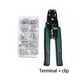 thumbnail image 2 of Seitruly Abrazadera pequeña, caja de almacenamiento de conector de Cable de operación práctica, pinzas de crimpado multiusos convenientes, accesorios Electrónica Pinza+Terminal, 2 of 6