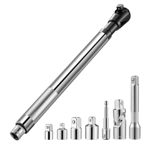 DISEN 1 2 Offset Extension Wrench Impact Socket Wrench Extender Tool Electric Drill Torque Wrench Socket Adapter Ratchet Wrench With 3 8 1 4 Adapters For Tight Spaces