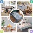 thumbnail image 5 of Blue Pioneer Flower and Paisley Pattern (3) Rectangle Tablecloth 60"x102",Waterproof Polyester Rectangle Table Cloth, Wipeable Spillproof Polyester Tablecloth for Dining, Camping, Indoor and Outdoor, 5 of 6