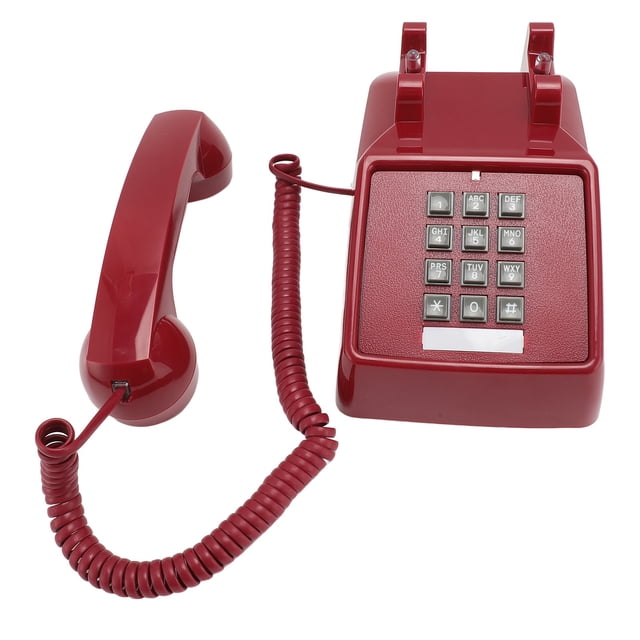 Teléfono Fijo Con Cable, Teléfono De Escritorio Clásico Con Tono De Campana Mecánica Retro, Volumen De Timbre Ajustable De Teléfono De Emergencia De Respaldo Para Escuelas,