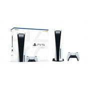 2023 New PlayStation 5 Disc Version PS5 Console with 2 Wireless Controllers - White & Cosmic Red
