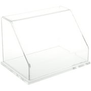 Plymor Clear Acrylic Slanted Front Display Case with Base, 9" W x 6" D x 6" H