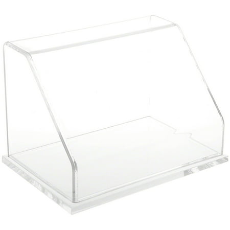 Plymor Clear Acrylic Slanted Front Display Case with Base, 9" W x 6" D x 6" H