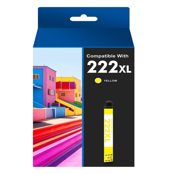 222XL Ink Cartridge for Epson 222 Ink Cartridges for Epson 222 XP-5200/WF-2960 Printer Ink ( Yellow)