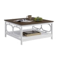 thumbnail image 2 of Convenience Concepts Table Basse Carrée Oméga 36 Pouces Fini Bois Espresso et Blanc, 2 of 4
