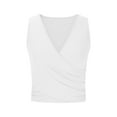 thumbnail image 4 of Summer Tank Tops For Women Sevevn Women's Casual Fashion Solid Color Contrast Bandage Backless V-Neck Tank Tops Basic Tank Tops For Women, 4 of 5