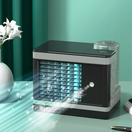 

Rkwlnn fan in clearance Portable Conditioner Evaporative Cooler In 3 Speed USB Conditioner With Humidifier For Home Office Bedroom