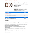 thumbnail image 2 of Rear Brake Shoe Set - Compatible with 1995 - 2008 Chevy W3500 Tiltmaster 1996 1997 1998 1999 2000 2001 2002 2003 2004 2005 2006 2007, 2 of 2