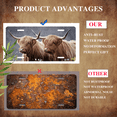 thumbnail image 5 of 1 Pcs Durable License Plate Covers & Frames, Highland Cattle For Decorative Front, Waterproof For Decoration Aluminum License Plate Covers & Frames Cover For Men Women, 12" X 6", 5 of 6