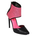 thumbnail image 1 of New Women Liliana Danielle-4 Leatherette Perforated Cuff Pointy Toe Pump, 1 of 6