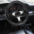 thumbnail image 3 of 13in Racing Style Aluminum Steering Wheel with Horn Button, Comfortable Grip PU Universal Steering Wheel, Compatible with Most Vehicles and Racing Cars, 3 of 7