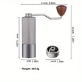 thumbnail image 1 of MesaSe 1 Pce Moulin à Café Manuel Argenté - Moulin à Main à Meule Conique en Acier Inoxydable avec Réglages Numériques Réglables pour Accessoires de Cuisine à Café - Outil Moulin à Grains avec Contro Précis, 1 of 4