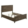 thumbnail image 3 of Woodmont Wood Queen Storage Panel Bed Rustic Golden Brown, 3 of 7