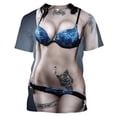 thumbnail image 4 of Camiseta con estampado 3D para hombre, ropa de calle informal, holgada, cómoda y transpirable, Bikini Sexy de verano, 4 of 5