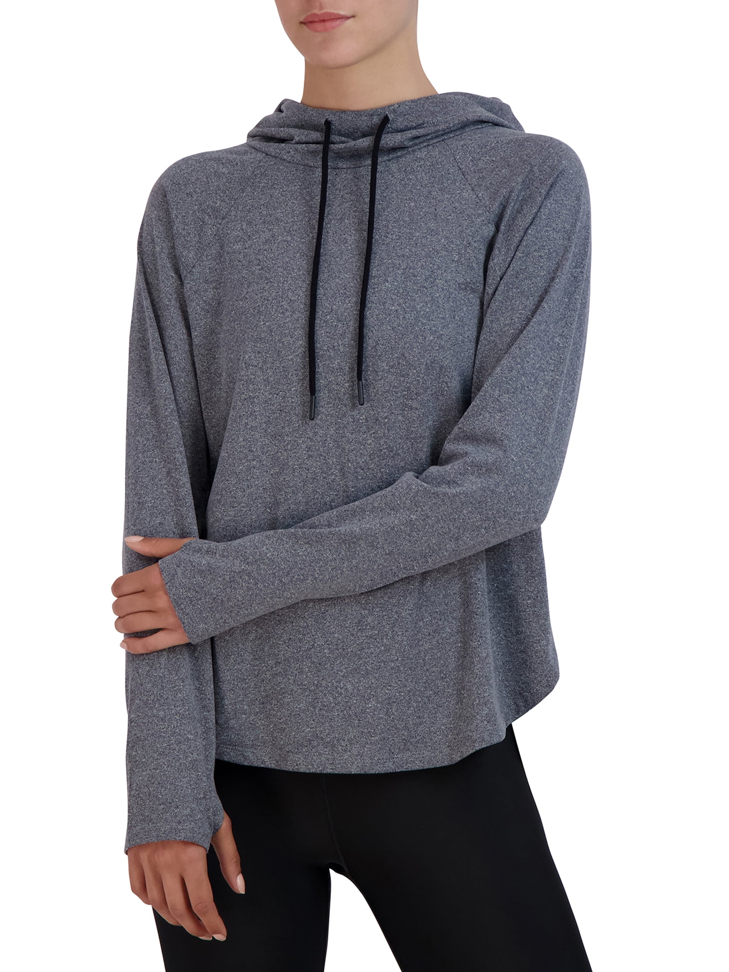 BCBG Paris Women's Melange High-Low Hoodie