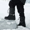 thumbnail image 3 of DREAM PAIRS Unisex Mid Calf Waterproof Winter Snow Boots, Black, Size 5, 3 of 6