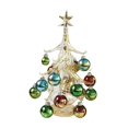 thumbnail image 2 of deevoka Glass Christmas Tree Ornament Glass Statue Indoor Holiday Tabletop Xmas Tree Yellow, 2 of 9