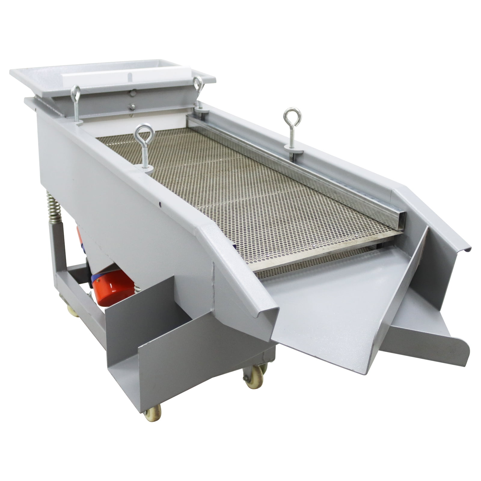 3-layer Linear Vibrating Screen with 6mm 4mm 2mm Screen Electric Dual-motor Screen Shaker 220V