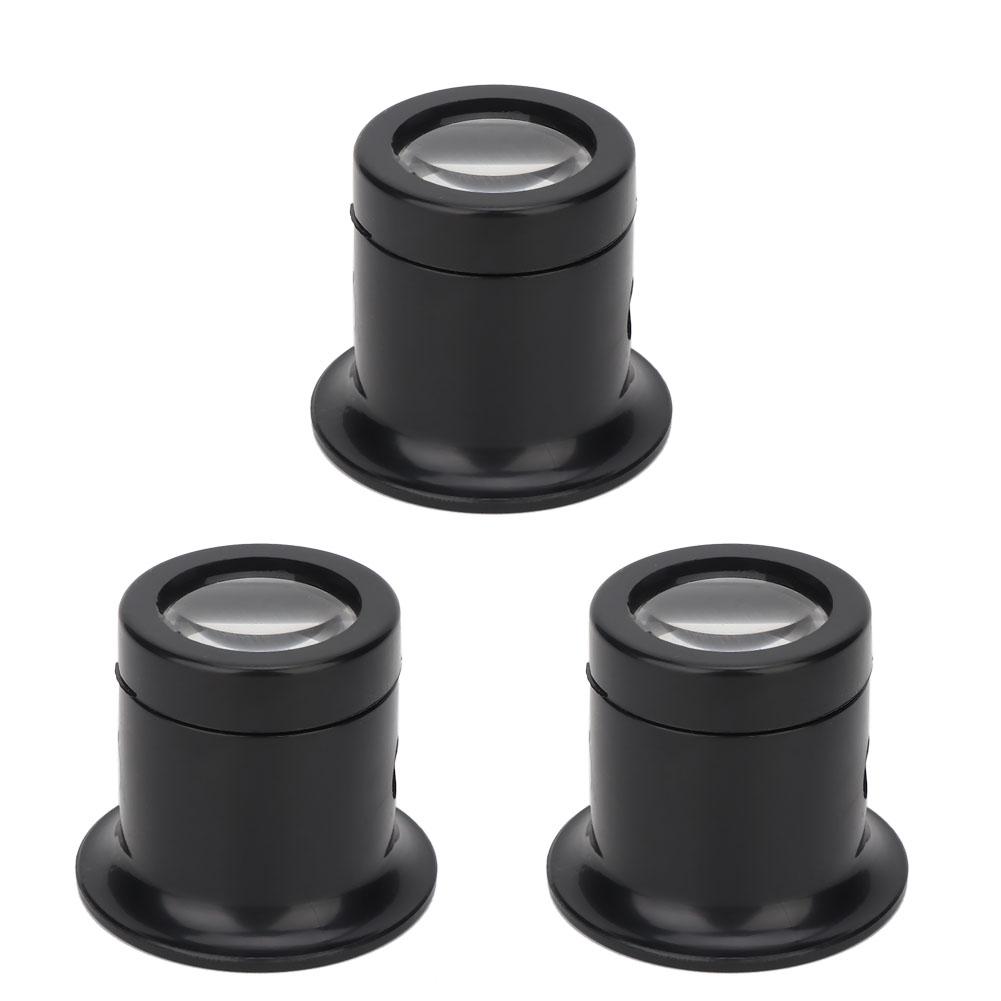 Tebru Jeweler Magnifying Glasses,Watch Repair Loupe,3Pcs 10x Watch