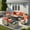 Coarse Orange Red, variant on Vcatnet 9 Pieces Outdoor Patio Furniture Set Sectional Sofa with 42" Fire Pit Wicker Conversation Set with Swivel Rocking Chairs and Solar Powered Coffee Table for Porch,Backyard,Navy Blue