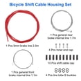 thumbnail image 3 of Bicycle Shift Cable Housing Set Bicycle Gear Shifter Transmission Cable, Red, 3 of 7