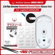 HOTLINE GAMES 3.0 PLUS Mouse Feet Skates For Logitech G304 / G305 Wireless Gaming Mouse, 2Sets