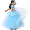thumbnail image 7 of HAWEE Princess Dress Costume for Little Girl Puff Sleeves Blue Fancy Party Cosplay Outfit, 7 of 7
