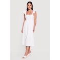 thumbnail image 2 of Women's Tiered Ruffle Sleeve Lace Up Back Midi Dress, 2 of 3