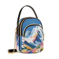 thumbnail image 7 of FORMRS Crossbody Bag for Women Quilted Travel Shoulder Cell Phone Purse with Chain Strap Handbag, Abstract Snow Mountain, 7 of 7
