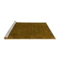 thumbnail image 2 of Ahgly Company Machine Washable Indoor Round Oriental Yellow Modern Area Rugs, 4' Round, 2 of 4