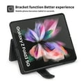 thumbnail image 6 of Galazy Z Fold 3 Wallet Case, PU Leather Wallet Card Slot Magnetic Detachable 2-Style 360 Full Protection Stylus Storage Phone Cover for Samsung Galaxy Z Fold 3 5g,Twillblack, 6 of 8