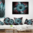 thumbnail image 3 of Designart Glittering Dark Fractal Flower Digital Art - Floral Throw Pillow - 16x16, 3 of 4