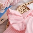 thumbnail image 7 of CAICJ98 Newborn Infant Baby Girls Clothes Ribbed Romper Bodysuit Pants Headband Set Fall Winter Outfits (Pink,3-6 Months), 7 of 7