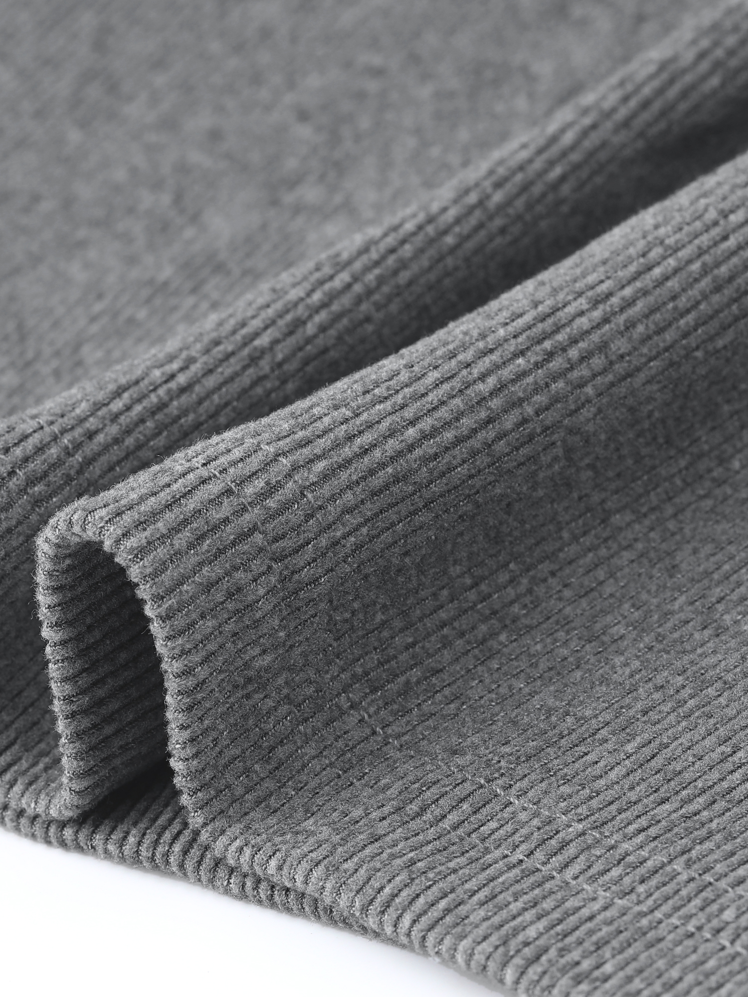 DARING DIVA Women's Ribbed Knit Long Sleeve Crew Neck with Pockets Dress S Gray