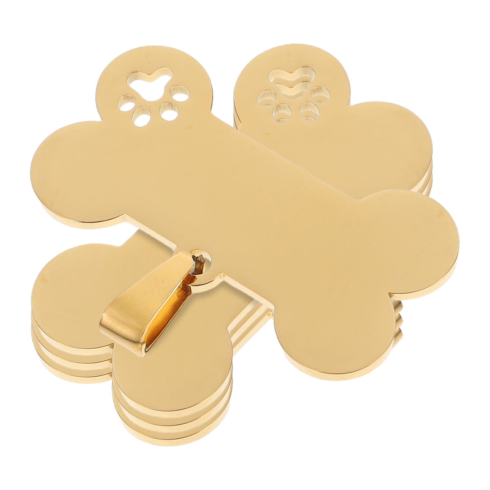 FUTUREORYY 4 Pack Custom Engraved Pet ID Tags Stainless Steel Dog Tags Identification Pendants for Dogs and Cats