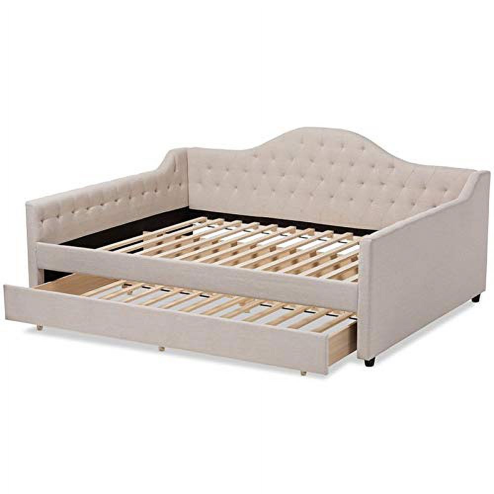 Baxton Studio Eliza Modern and Contemporary Fabric Upholstered Daybed ...