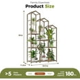 thumbnail image 4 of Bamworld Plant Stand Outdoor Hanging Plant Shelf Indoor Tall Corner Plant Holder Ladder Plant Decor for Multiple Plants, 4 of 5
