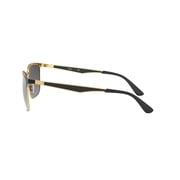 Ray-Ban Sunglasses for Men and Women with Case for UV Protection, Black on Arista, Size 59