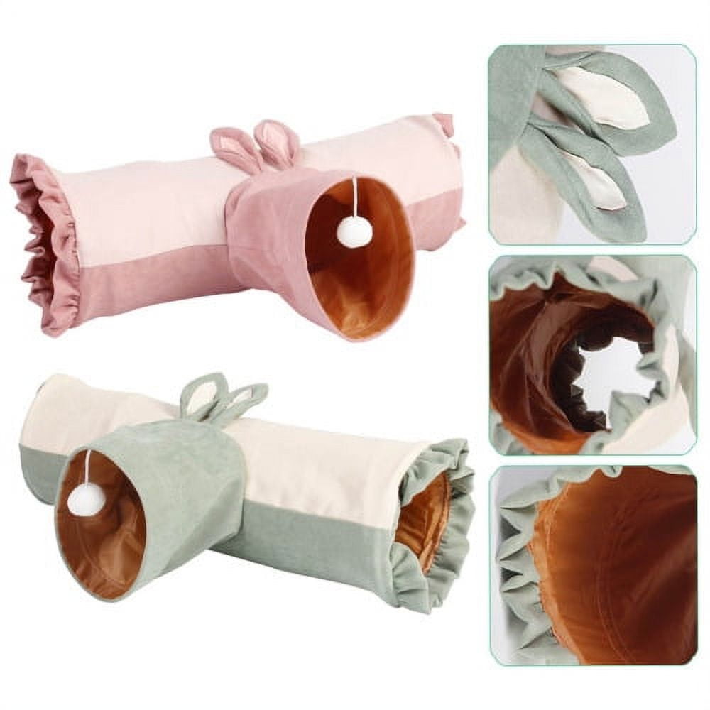 Cheers.US Cat Tube Toy Three-way Release Stress Super Soft Recreational Kitten Tunnel Toy,Comfortable, Funny, Safe for Pets, Chinchilla and Other Small Animals to Play by Themselves