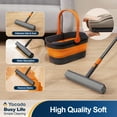 thumbnail image 2 of YOCADA Sponge Mop and Bucket Set with Wringer and 2 Sponge Heads for Floor Cleaning Orange, 2 of 7