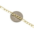 thumbnail image 4 of Real 10K Yellow Gold Solid Figaro Chain 5mm Necklace Lobster Clasp 28 Inch, 4 of 6