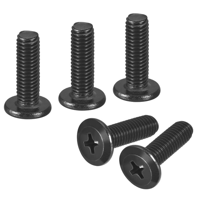 20Paquete M5-0.8 x 16mm Tornillos de Cabeza Redonda Plana, Sujetador de Conducción Phillips