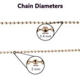 thumbnail image 3 of Craft County 24-inch Metal Beaded Chain – 2 mm Diameter in Your Choice of 6 Awesome Colors! (Gunmetal 10 Pack), 3 of 5