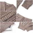 thumbnail image 6 of UVN Pajamas Sets for Women Long Sleeve Button Down Tops and Pants 2 Piece Outfit Fall Sleepwear Pjs Lounge Sets with Pockets, 6 of 9