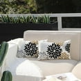 thumbnail image 2 of Black Brown Pillow Covers 12x20 Inch Set of 2 White Gray Flower Throw Pillows Farmhouse Outdoor Modern Floral Linen Square Cushion Case Decor for Living Room Sofa Patio Funiture Garden 002B12, 2 of 6