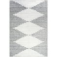 thumbnail image 4 of nuLOOM Yori Diamond SplashGuard Machine Washable Area Rug, 6' x 9', Yori White, 4 of 11