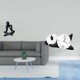 thumbnail image 2 of Escultura abstracta de panda, estatua moderna, adorno coleccionable, bonito reloj de pared, decoración robusta y práctica para el hogar, estantería pa, 2 of 8
